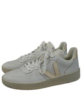 Veja V-10 Prime Leather Sneakers, Extra White, Streetwear, Unisex M8, W10